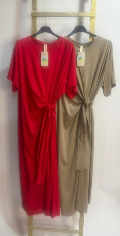 Vestido Algodón Lazo