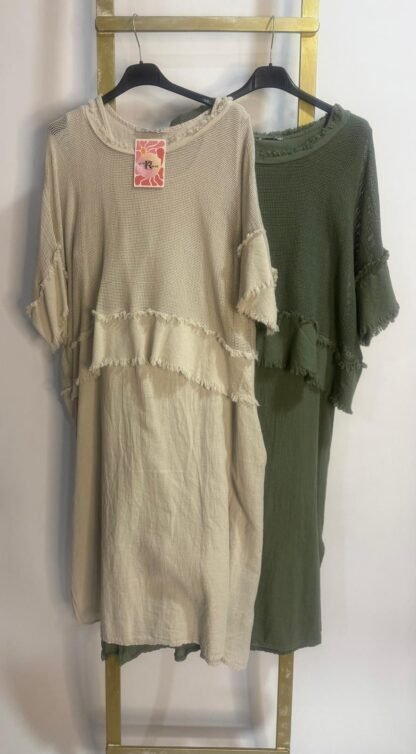 Vestido Volantes Deshilachados