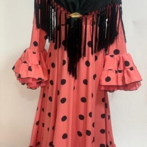 Vestido bata Lunares Coral Lunar Negro