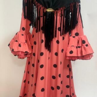 Vestido bata Lunares Coral Lunar Negro