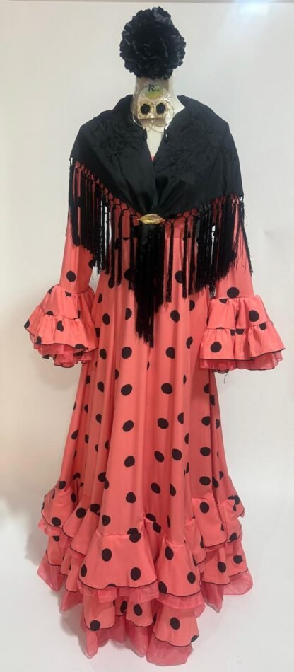 Vestido bata Lunares Coral Lunar Negro