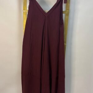 Vestido Largo Burdeos con Lazos en los Hombros