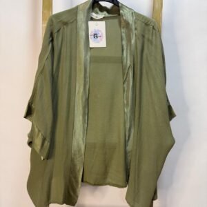 Kimono satinado verde
