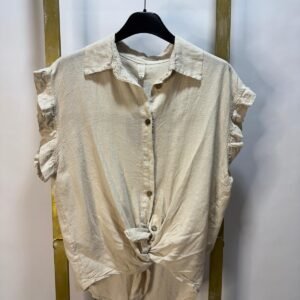 Blusa sin mangas con nudo frontal