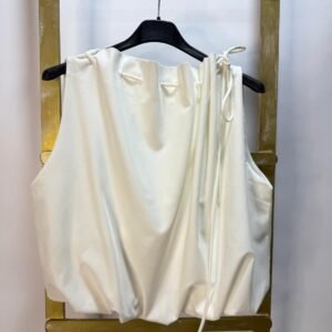 Blusa Sin Mangas Blanca con Lazo