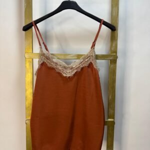 Blusa lencera color camel