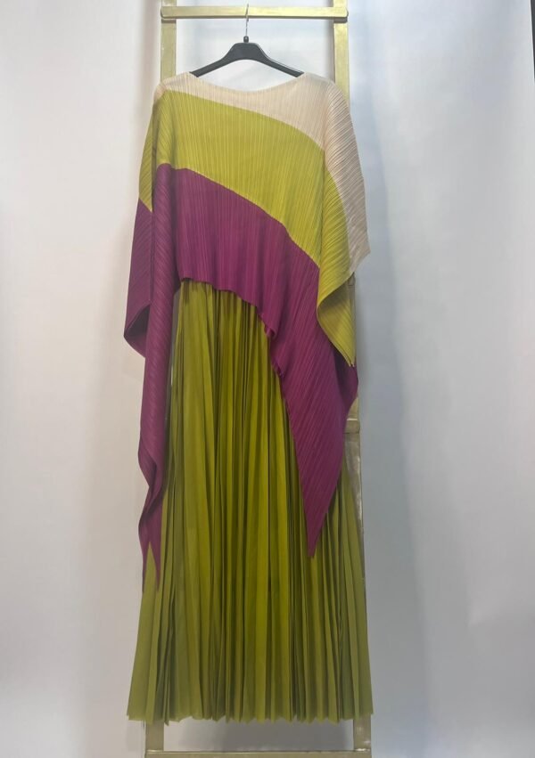 Conjunto plisado multicolor