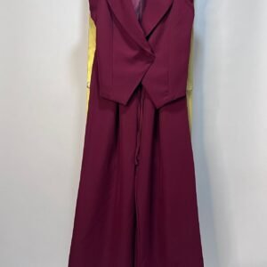 3 Conjunto sastre color vino
