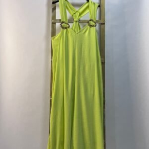 Vestido largo con tirantes trenzados