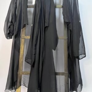 1 Kimono largo negro de gasa
