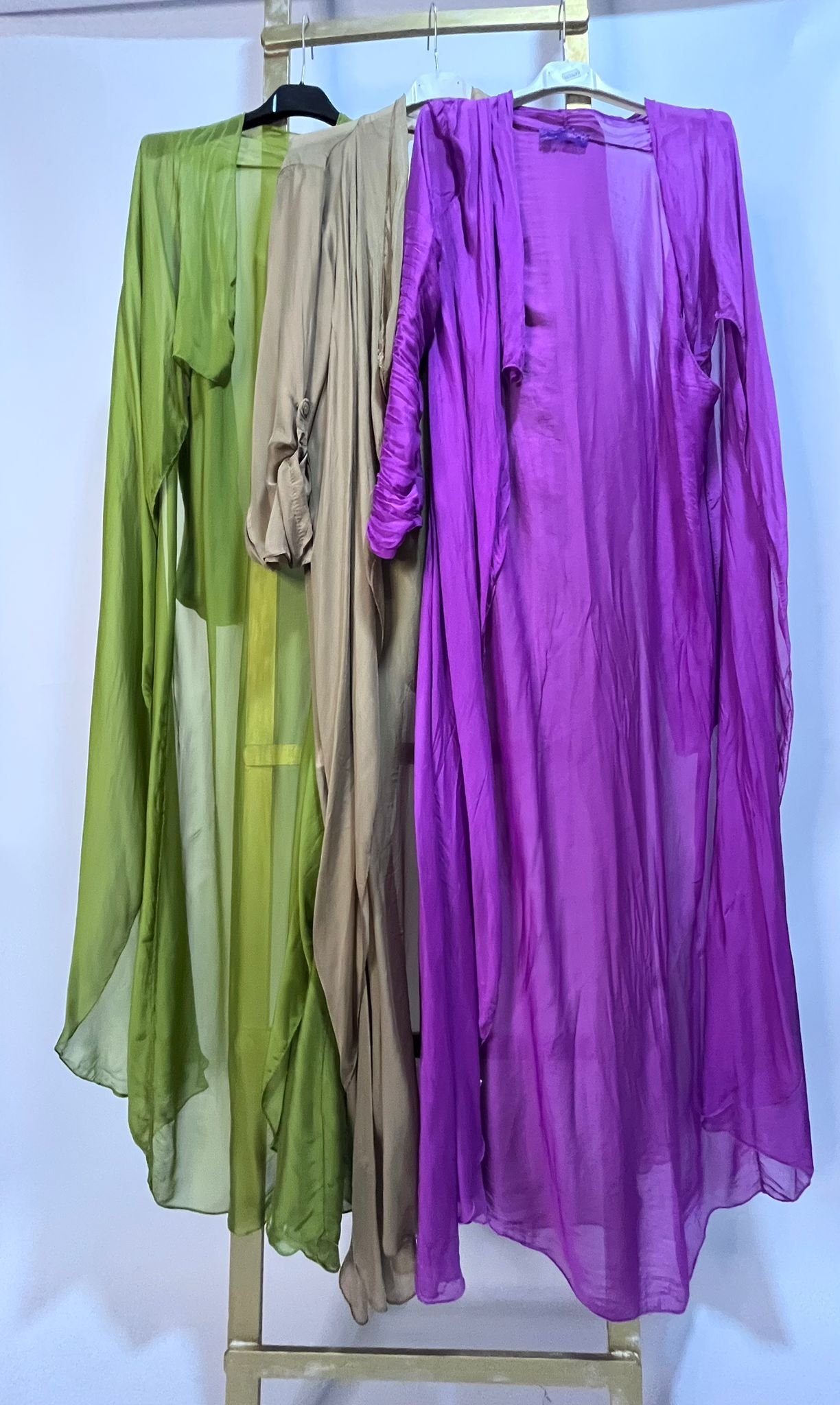Kimono largo de gasa