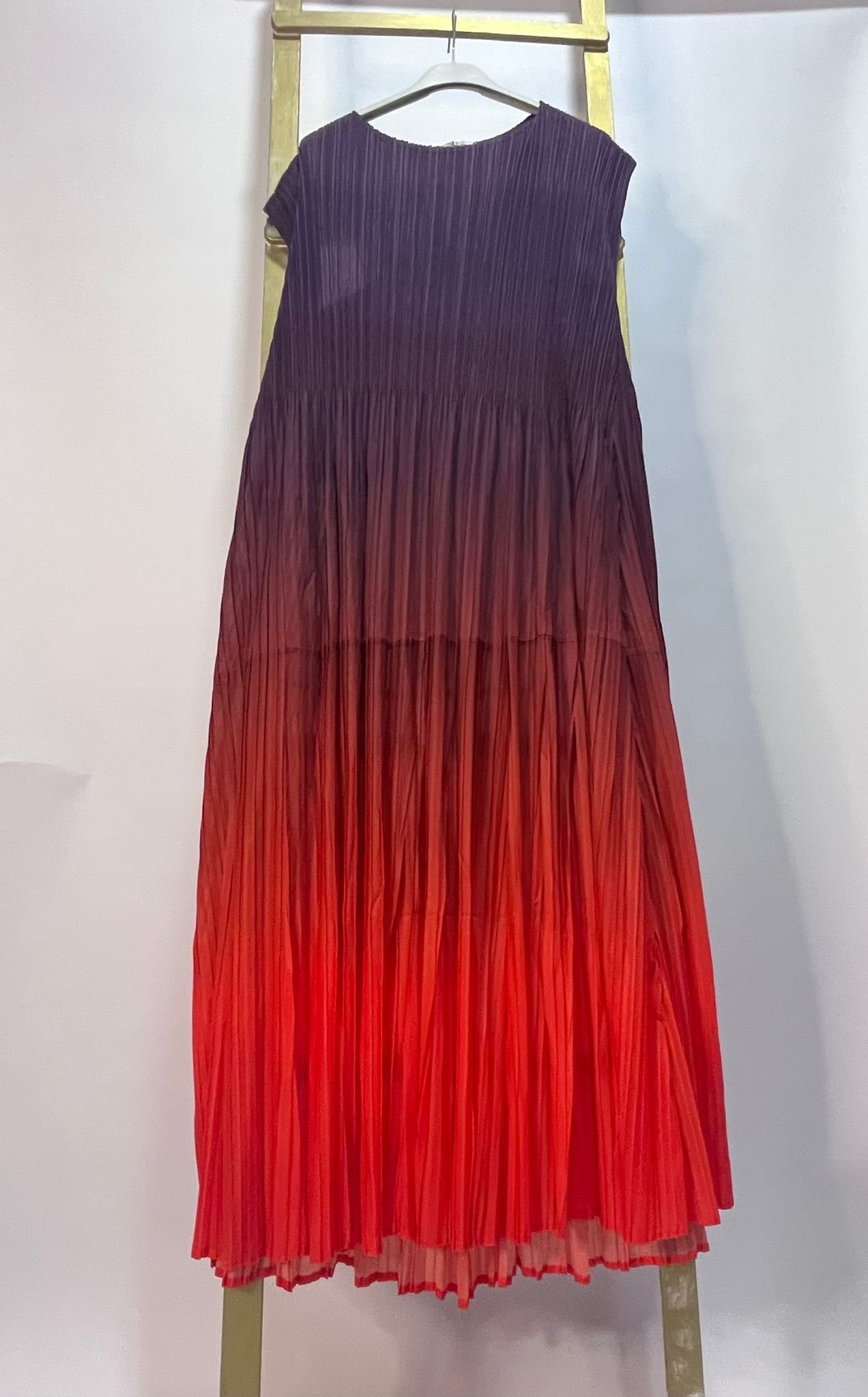 Vestido plisado degradado