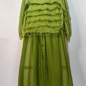 port Conjunto verde boho chic con volantes