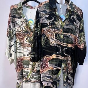 port Blusa oversize safari estampada
